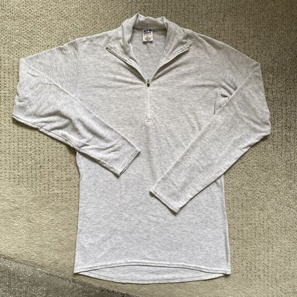 Vintage 90s Patagonia Medium Gray Capilene 1/4 Zip Long Sleeve Top Made in USA - Picture 2 of 7